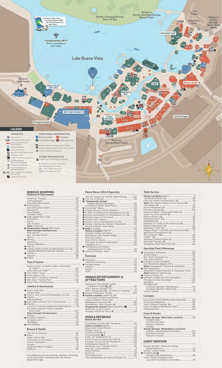 Mapa de Disney Springs