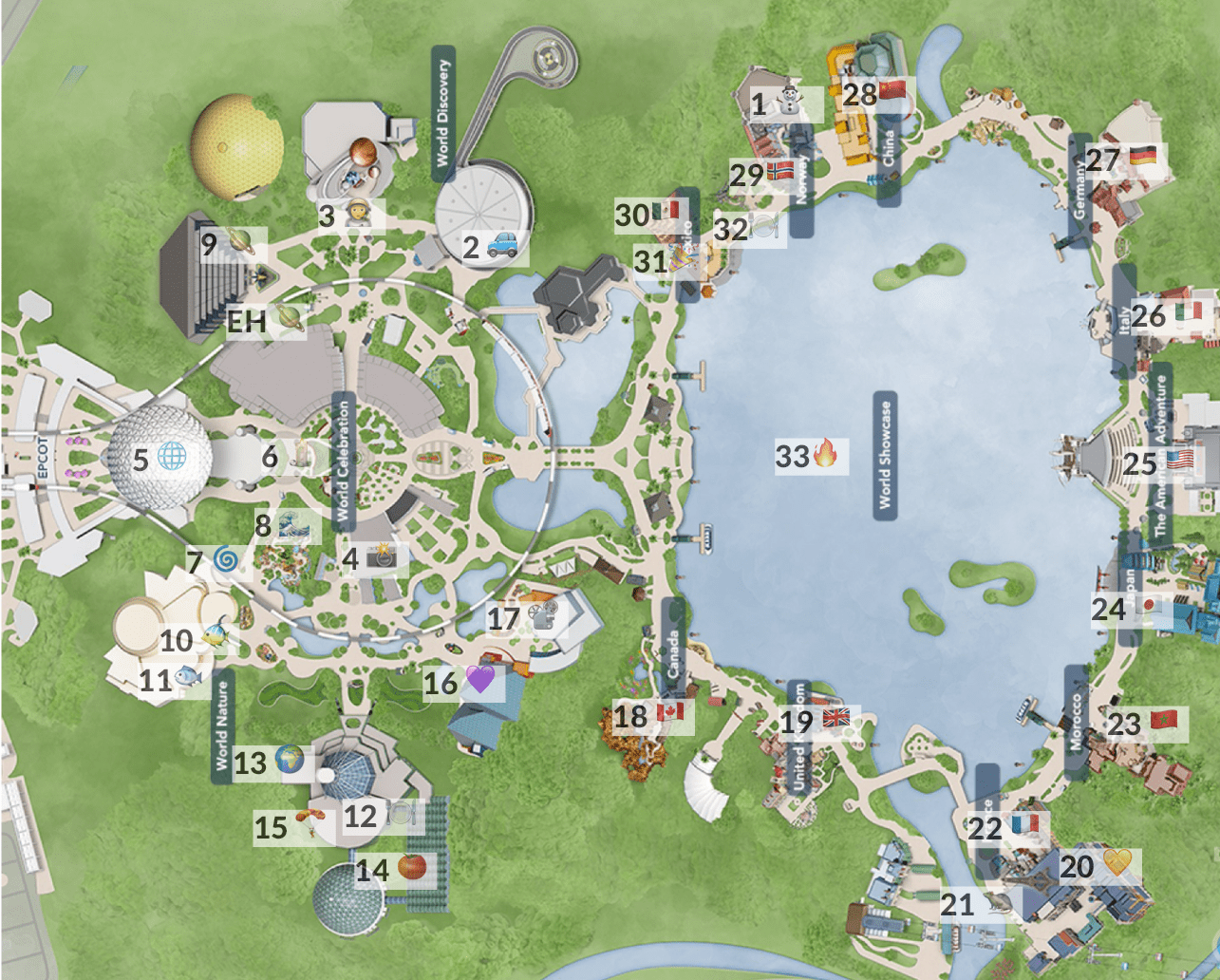 Mapa estrategia Epcot