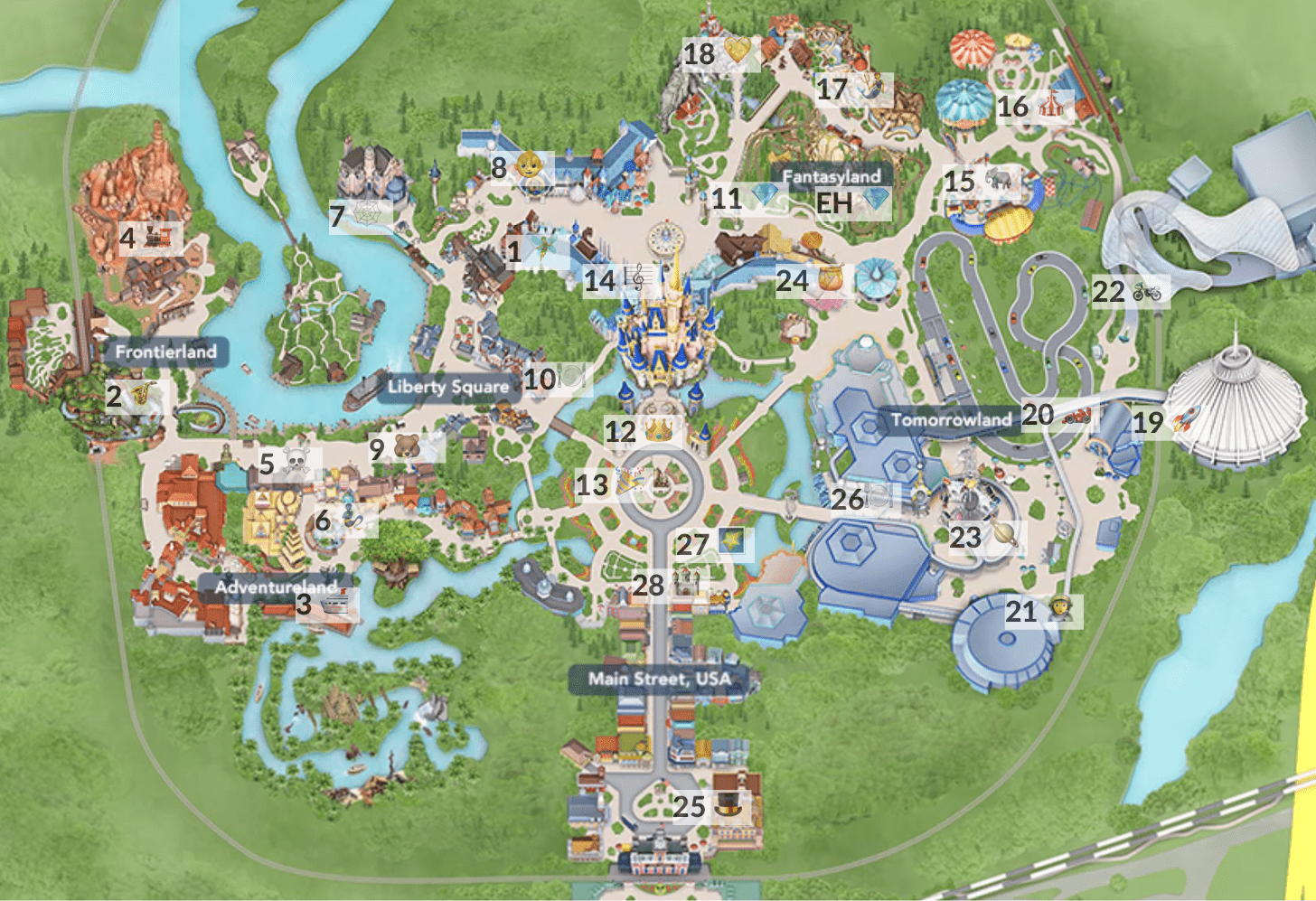 Mapa estrategia Magic Kingdom