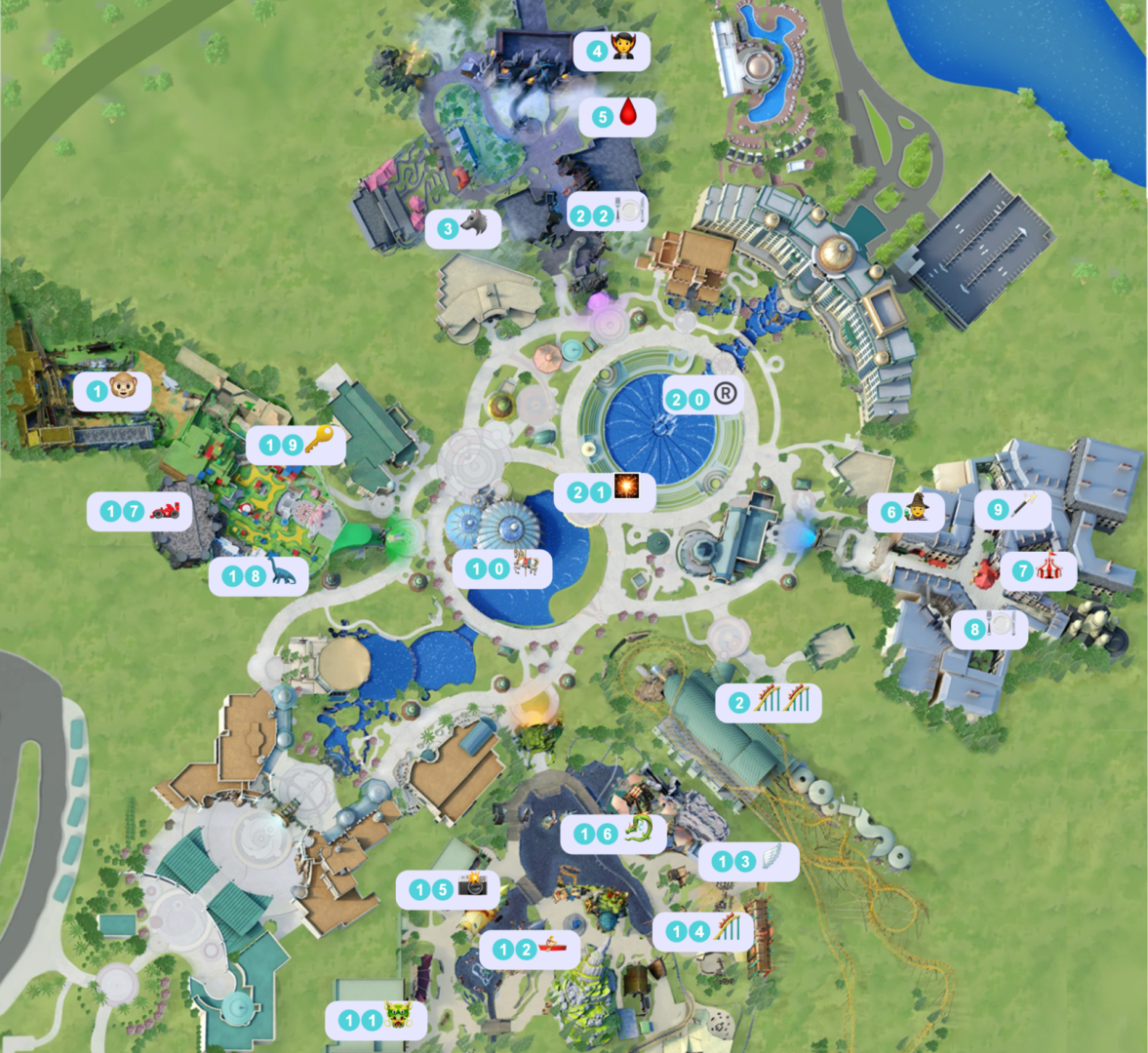 Mapa estrategia Epic Universe